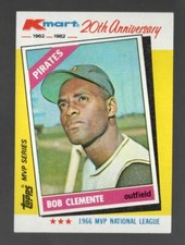 1982 Topps Kmart 20th Anniversary Bob Clemente Pittsburgh Pirates #10 Near Mint