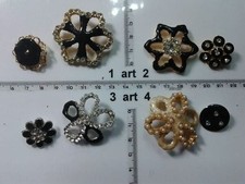 1 lotto bottoni gioiello smalti pietre vetro murrine buttons boutons vintage g3