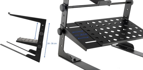 Deluxe DJ PA Laptop Klemm Ständer Notebook Stativ PC Mac Mixer Halter Stand - Bild 7 von 9