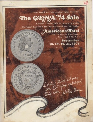 BREEN'S GENA '74 SALE CATALOGUE WITH PR'S ANNOTATED & CORRECTIONS
