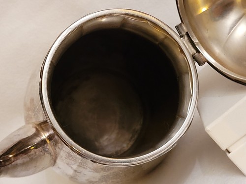 Caffettiera e tè Atq WMF Art Nouveau Germania placcata argento 1900 RARA - Foto 8 di 12