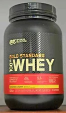 Gold Standard Whey 100% Protein 2 lb Optimum Nutrition Banana Cream Exp 02/26