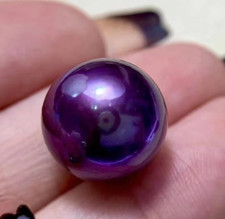 Huge 16mm South Sea Genuine purple Round Loose Pearl Undrilled Jewelry 0256