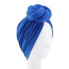 African Women Hijab Hat Knot Twist Turban Head Wrap Muslim Chemo Cap Pleated Hat
