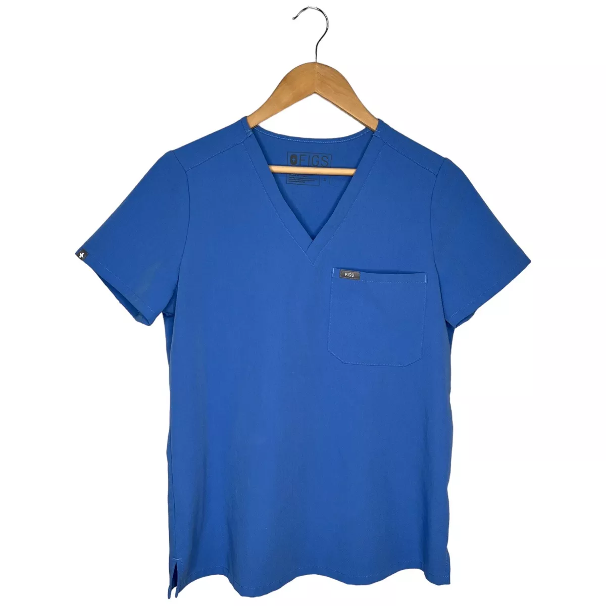 Figs Catarina Womens One Pocket Scrub Top Technical Collection Capri Blue S