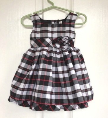 Baby Girl YOUNGLAND 5114320 Plaid Holiday Dress, 12 Months - Red Black  White | eBay
