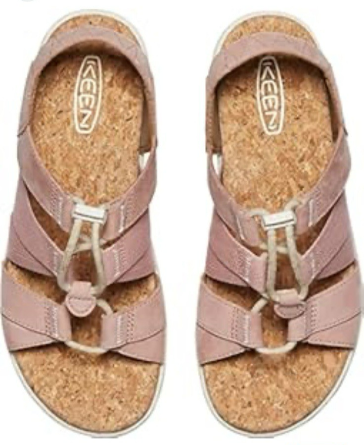 Sandalo donna Keen Elle cinturino misto nuovo taglia 8. 5 Piattaforme in gomma in pelle rosa