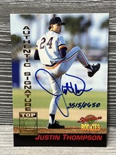 1994 Signature Rookies Baseball Autographs #25 Justin “J.T.” Thompson #3515/8650