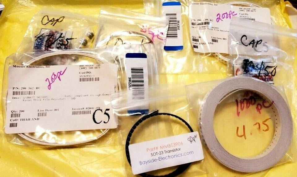 1206 SMT SMD CAPS AND RESISTERS ORIGINAL PACKAGE- SEE DESCRIPTION BELOW - Image 4 of 4