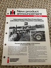 International Harvester 800 Flex Frame Plows For 1980 Brochure FCCA25