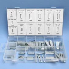 60 pc Keystock Bar Assortment SAE Square Key Stock Keyway Set