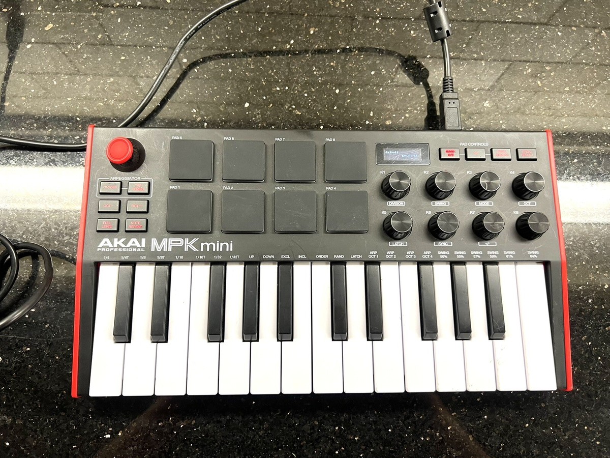 Akai MPK Mini MK3 25 Key Electronic Keyboard Black & Red | eBay