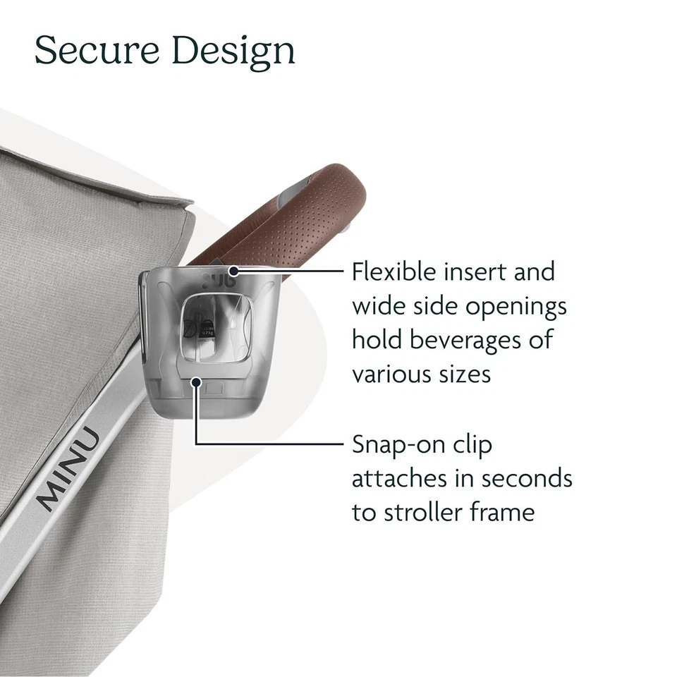 Подстаканник UPPAbaby для колясок Vista, Cruz, Minu быстрое крепление новый серый - Изображение 4 из 4