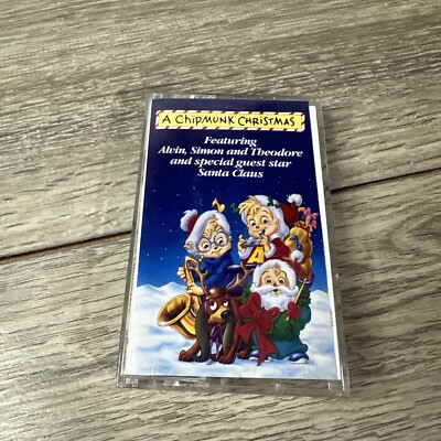 A CHIPMUNK CHRISTMAS Alvin Simon Theodore Santa Clau MUsic Cassette Tape