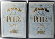 Set of 2 Hallmark Boxed Christmas Cards, NIB, 32 CT, Holiday, Heavenly Peace NEW