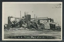 OK Woodward RPPC 1947 OG&E POWER PLANT TORNADO DAMAGE One man killed message