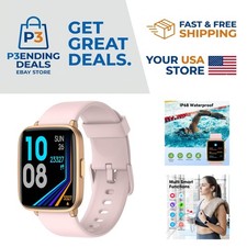 Advanced Activity Tracker Watch - Heart Rate Monitor & Calorie Counter in Pink