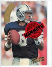 Sealed 1994 Action Packed Prototype Mammoth Card Troy Aikman Promo Sample