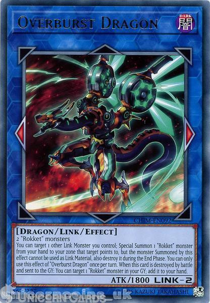CHIM-EN092 Overburst Dragon Rare UNL Edition Mint YuGiOh Card