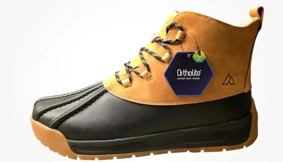 Alpine Mens Full grain leather Tan Gavin Duck Boot Sizes 8.5-14 AD22MCW003-TAN - Image 2 of 4