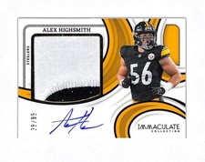 2024 Panini Immaculate Alex Highsmith 39/99 Auto Jumbo Patch Card Steelers