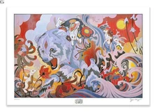 James Jean THE BEAR Lithograph Poster SNLE /500 Pressure Printing 2024 Blemished