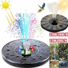 Solar Powered Fountain Water Pumps Floating Garden Pond Pool Fish Tank Bird Bath