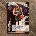 Karl-Anthony Towns 2023 Panini National VIP Silver Pack #43 Cracked Ice Auto 1/1