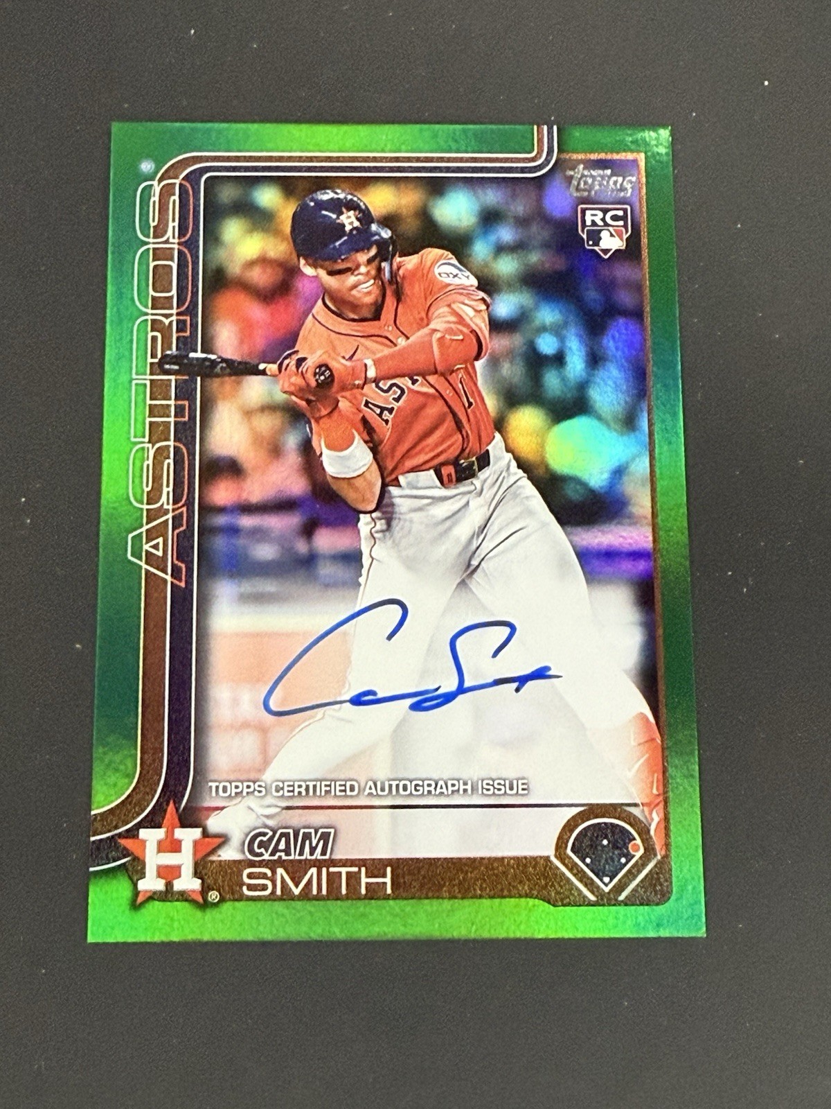 2025 Topps Update - Cam Smith 8/99 - AUTO Real Ones - Green -  Astros - Rv