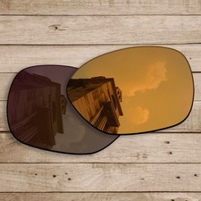 hdhut Anti-Scratch Polarized Replacement Lens for-Oakley Overtime Bronze Gold