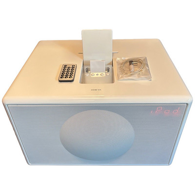 Geneva Model L Sound System with Bluetooth adapter, remote, and antenna wire.