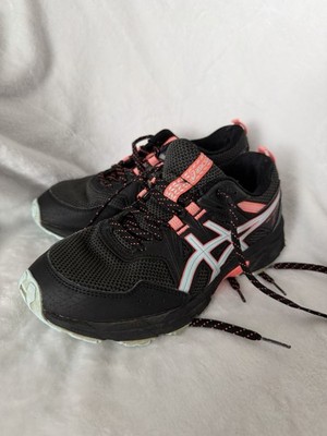 ASICS GEL VENTURE 8 WOMEN size 6,5 WIDE BLACK CORAL RUNNING WALKING SHOE SNEAKER