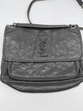 Saint Laurent Niki Shoulder Bag Lamb skin Gre...