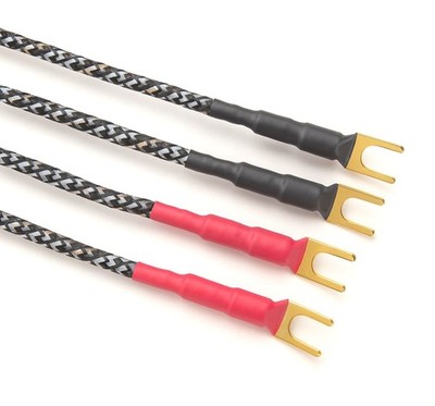 Sommercable -Quadra Blue- Referenz bi-wire Kabelbrücken - beidseitig Spades