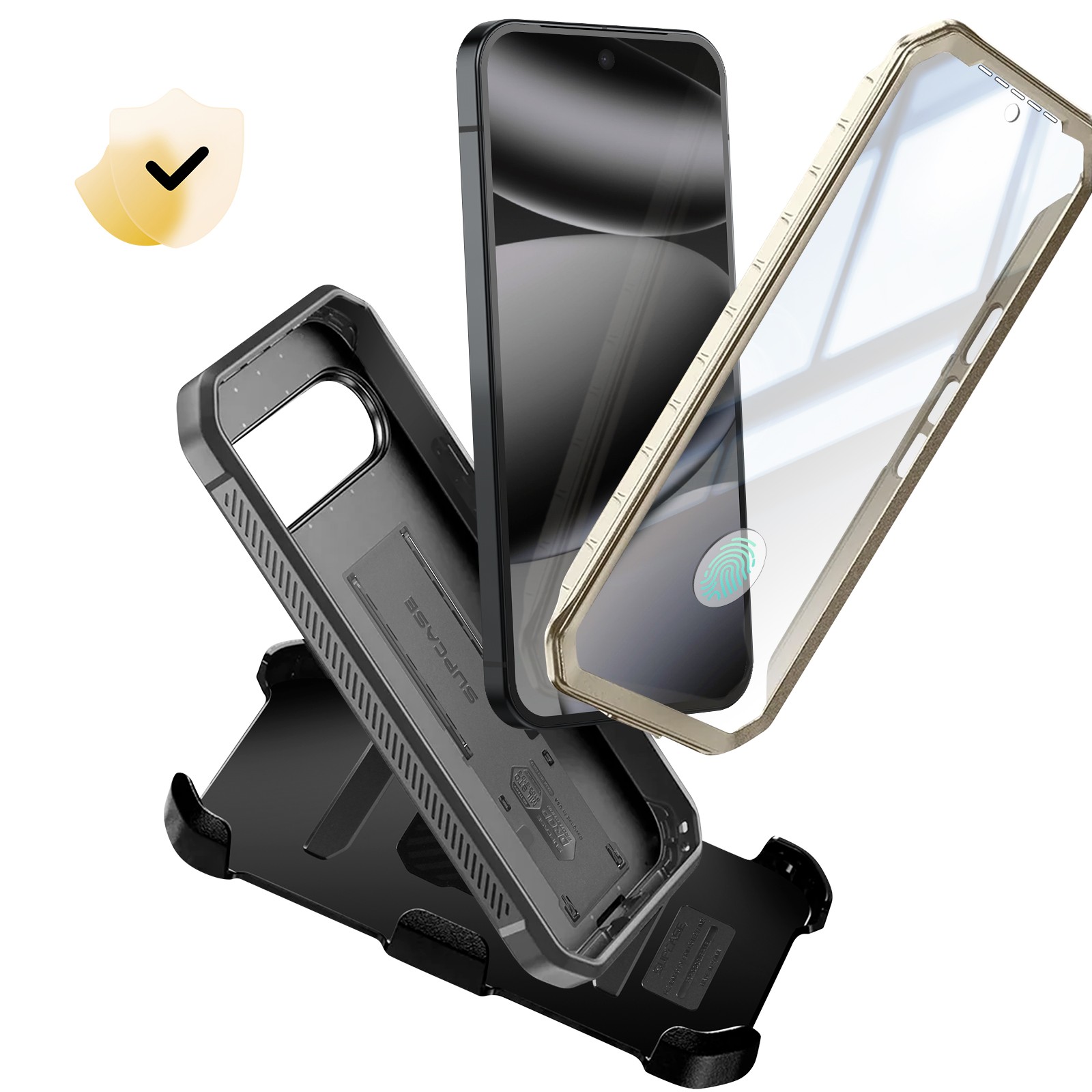 Coque intégrale Pixel 10 Pro or robuste au design premium Unicorn Beetle Pro - 3
