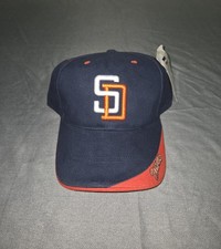 VTG 2000 MLB San Diego Padres Twins Enterprise Sample Adjustable Hat Navy Blue