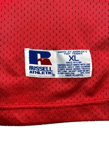 VINTAGE RUSSELL x GEORGIA BULLDOGS Fußball Trikot #14 UGA rot Größe Jugend XL - Bild 7 von 13