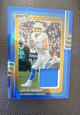 2025 Panini Donruss Optic - Donruss Threads Justin Herbert #DTBH-JHT Blue Hyper