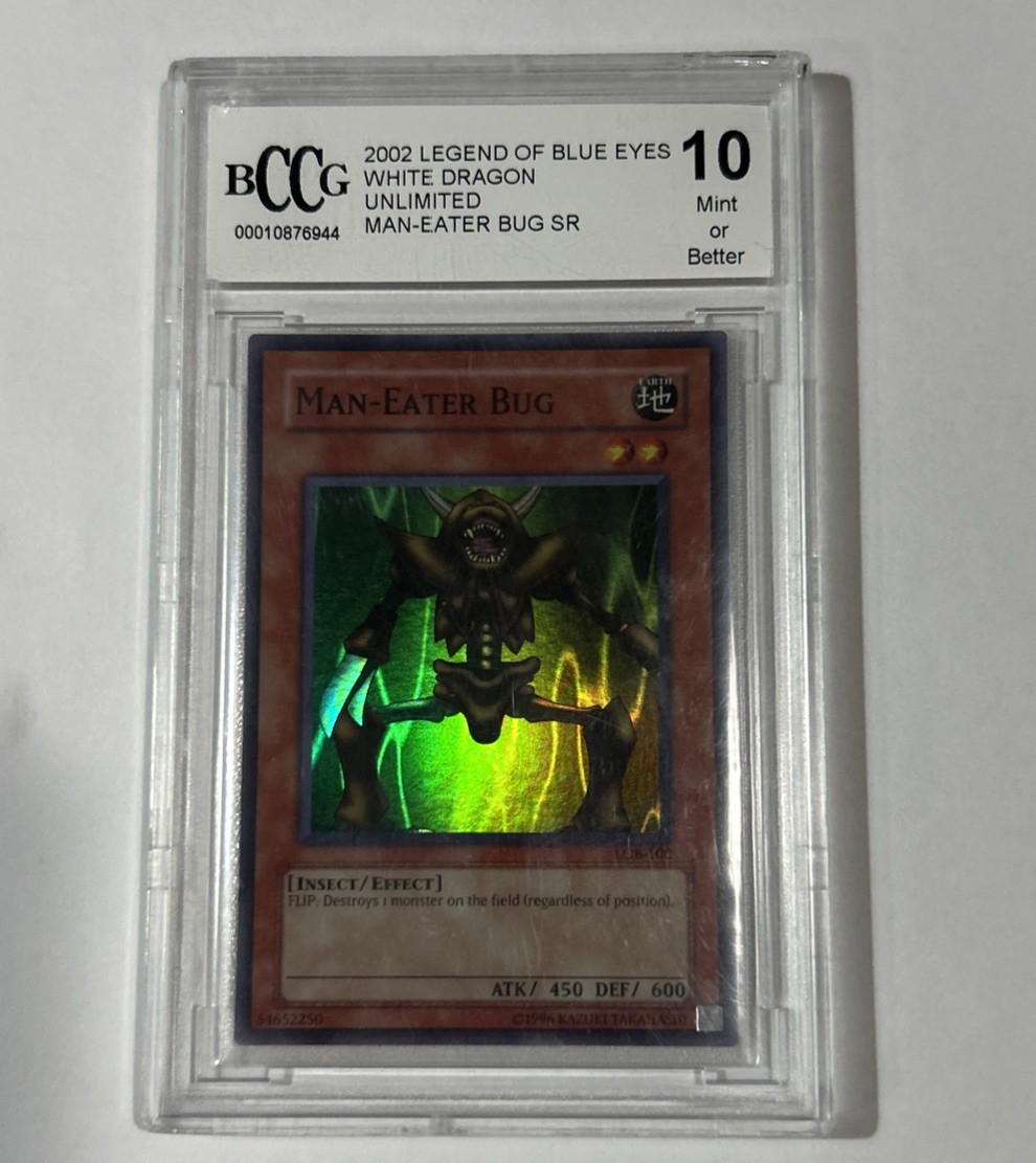 2002 Yu-Gi-Oh! Legend Of Blue Eyes Man-Eater Bug LOB-108 PSA 10 GEM MINT