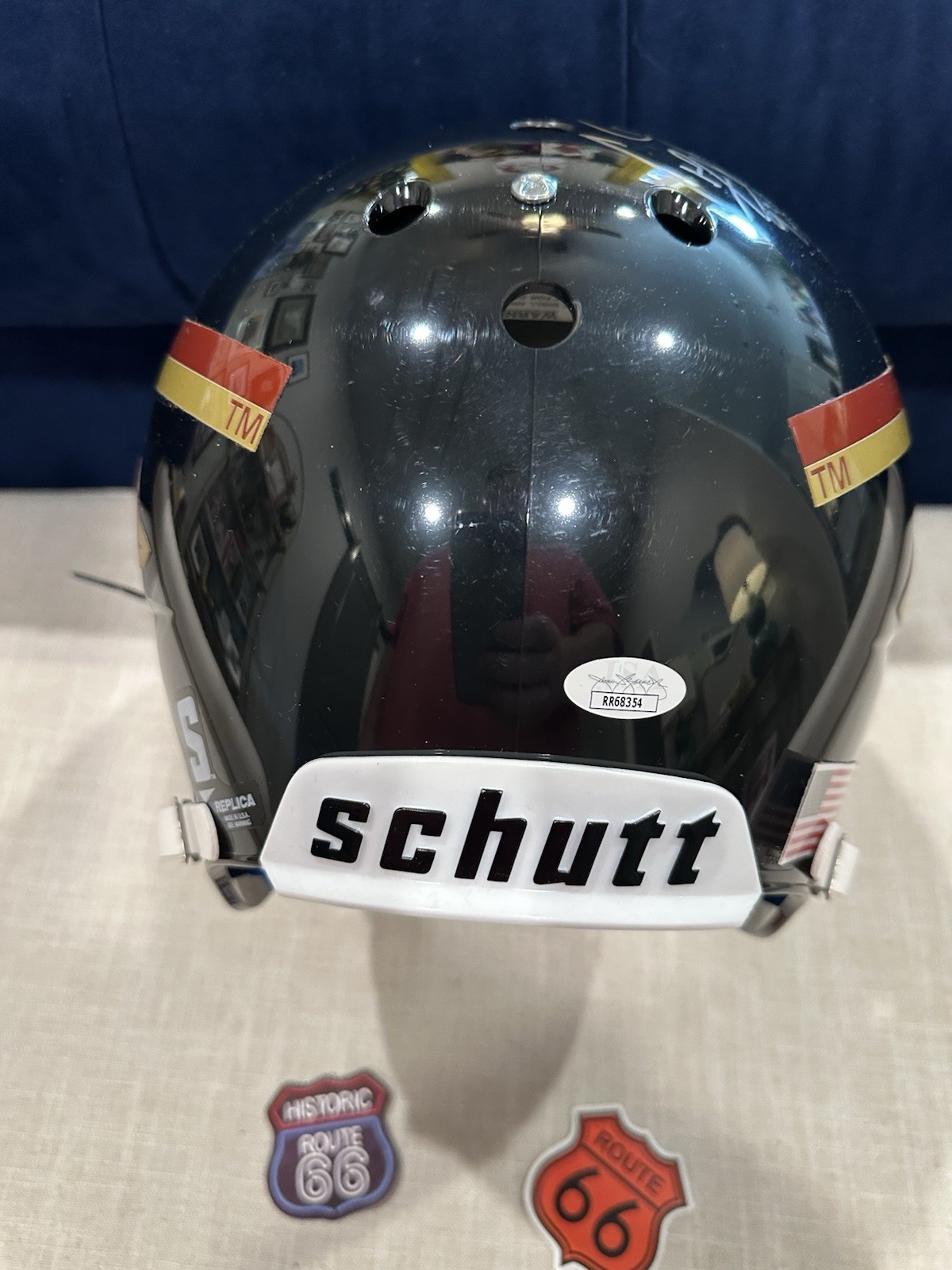 Florida St SIGNED Heisman Ward, Weinke, Winston Schutt Replica Black Helmet JSA