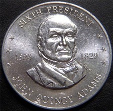 John Quincy Adams Shell's Mr. President Coin Game Token - Great Condition