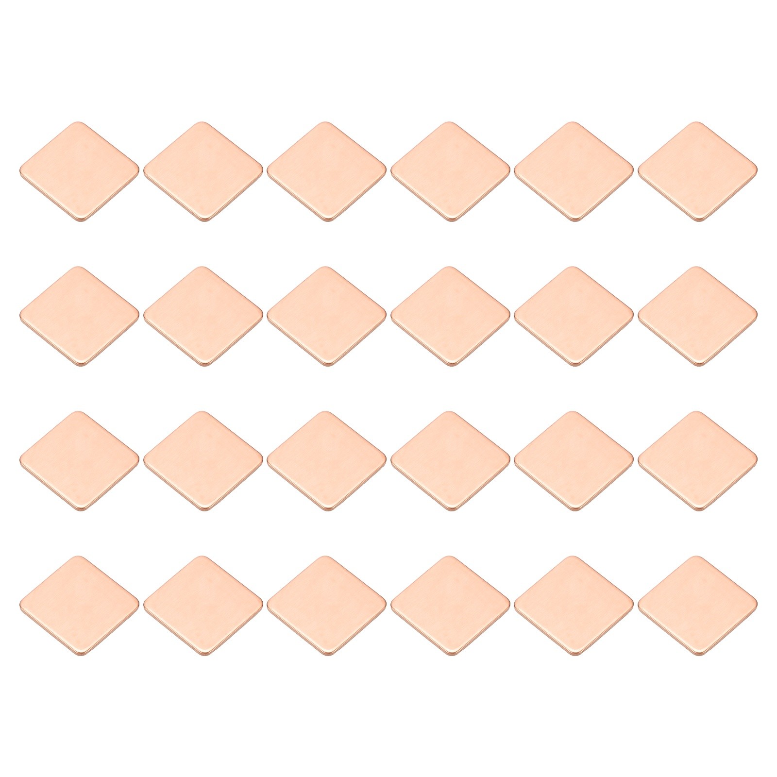 24 Pcs Heatsink Copper Pad Shim IC Chipset GPU Thermal Heatsink (15x15x1mm)