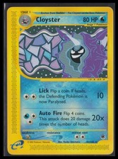 Juego de cartas coleccionables Pokémon Cloyster 42/165 Expedición Rara Etapa 80HP 2002