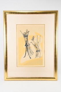 Q11W54 Max Ernst (1891 1976) Lithograph Rhythm 1950 Hand Signed Num 44/200