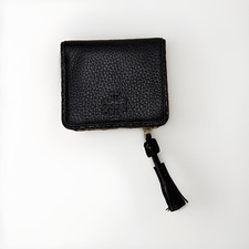 Authentic Tory Burch Pebbled Leather Wallet In Black NWT