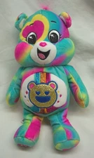 Care Bears Unlock the Magic COLORFUL GOOD VIBES BEAR 10" Plush STUFFED ANIMAL