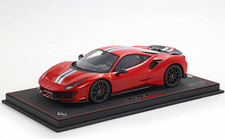 Ferrari 488 Pista Metallic Red Carbon Wheels & Wing 1:18 by BBR