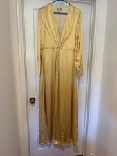GANNI Yellow Floral Print Maxi Dress Size 38 US 6