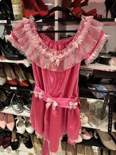 Pink satin SISSY~MAIDS ADULT UNISEX~TV/CD  DRESS 22/24 /plus size 