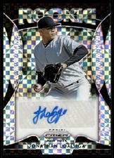 2019 Prizm Rookie Autographs Prizms Power Plaid 26 Jonathan Loaisiga Auto /75 BB